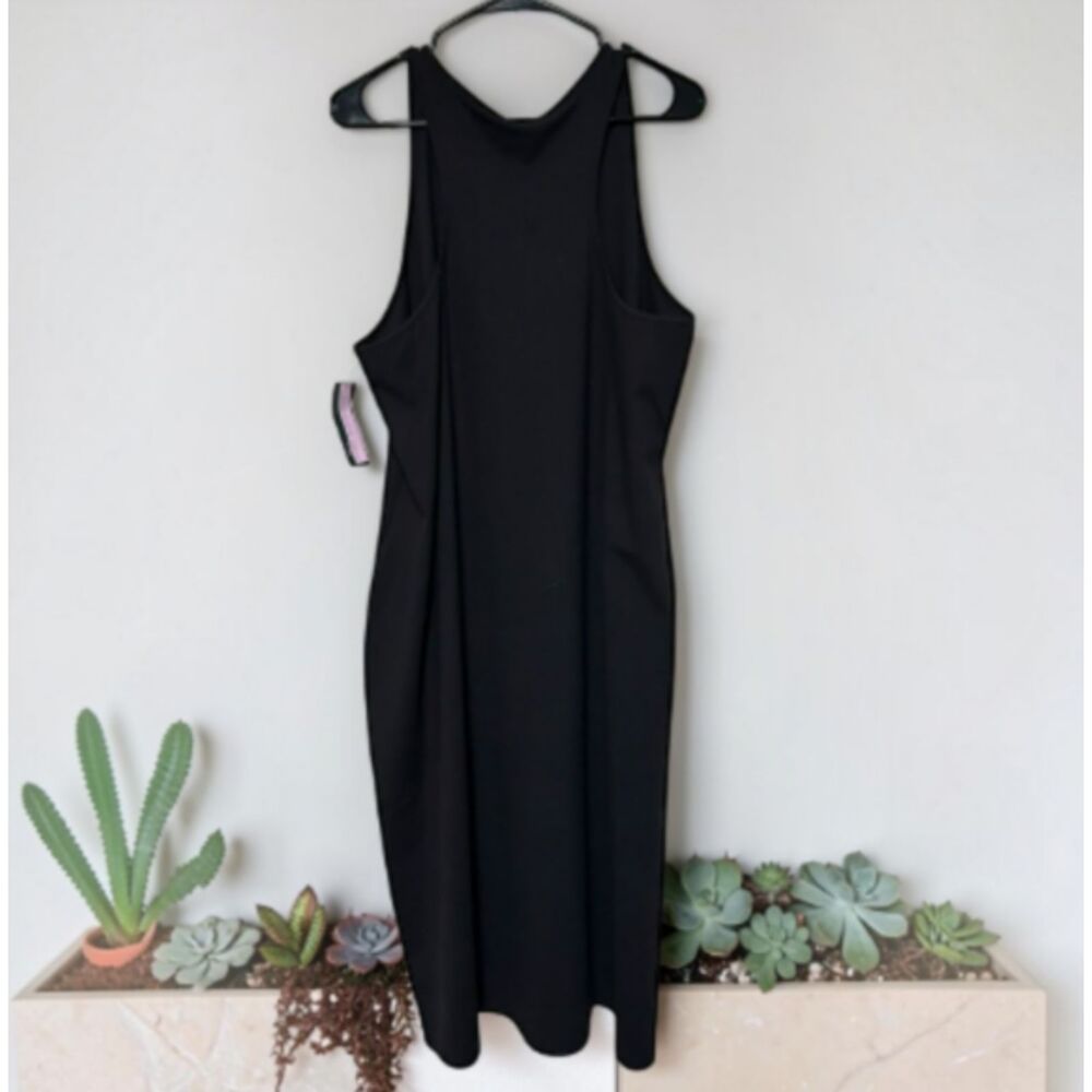 Wild Fable Black Midi Dress 3X Tie Front Sleeveless Minimalist Dress